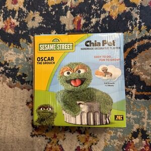 NEW Nib Oscar The Grouch Sesame Street Chia Pet Decorative Planter Rare HTF
